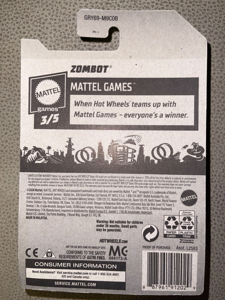 Zombot * - 2021-MATTEL GAMES toy car collectible - Main Image 2