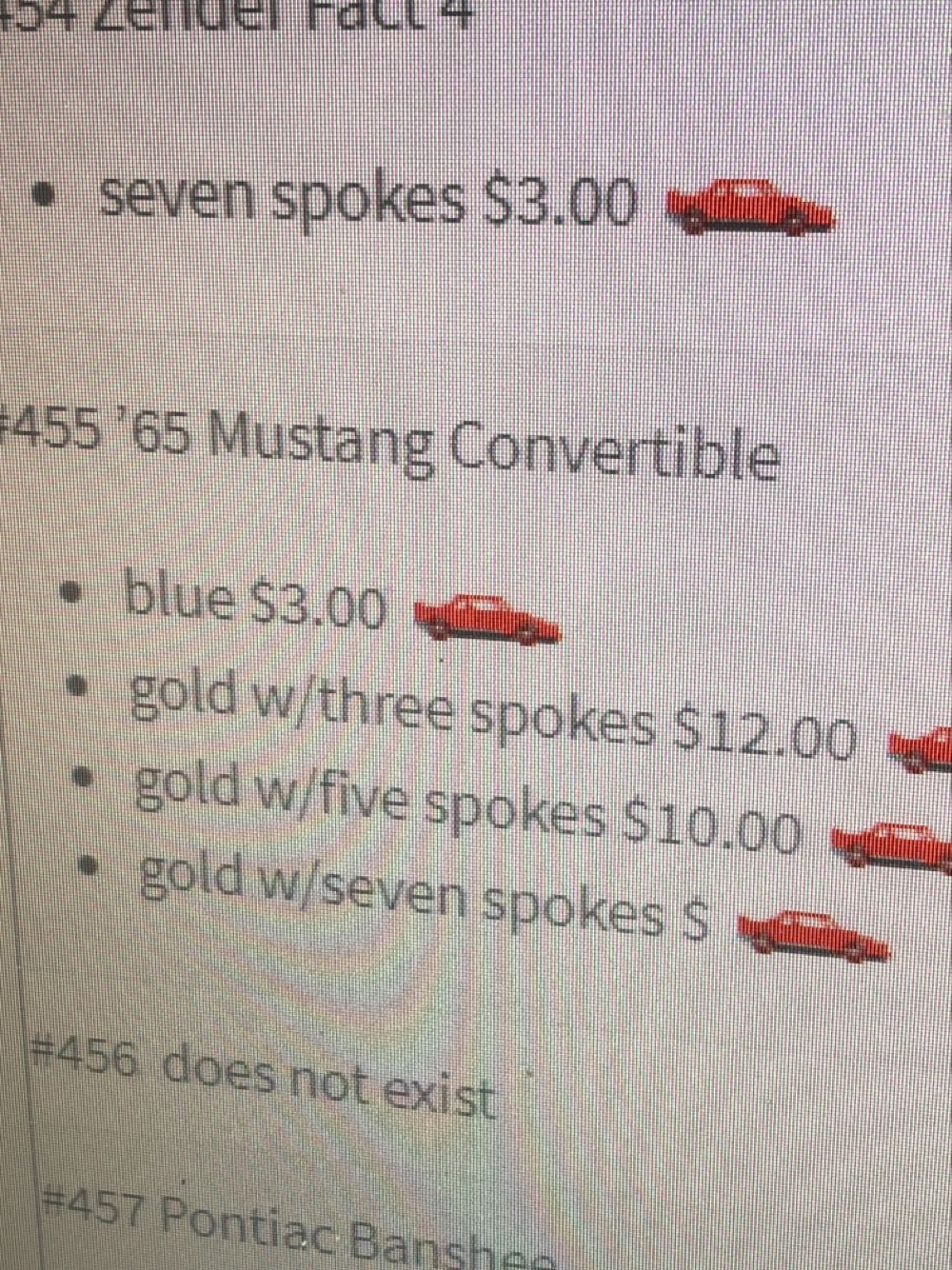 Ford 1965 Mustang Convertible  - Mainline toy car collectible - Main Image 3