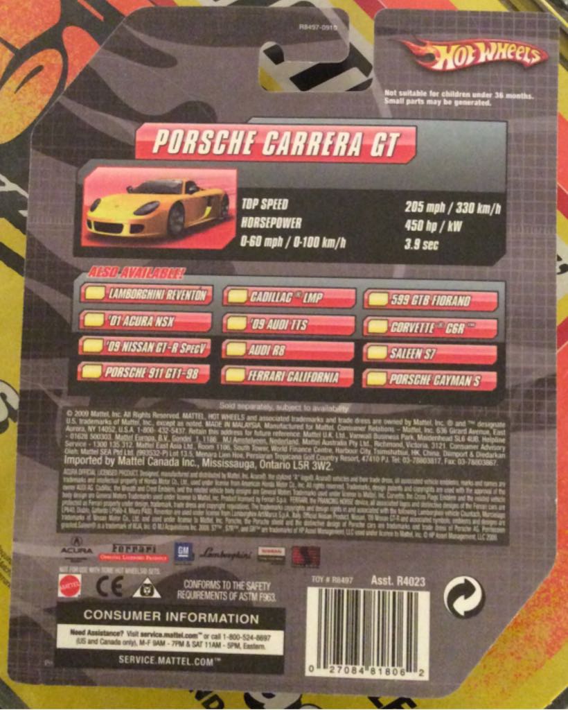 Porsche Carrera Gt - Speed Machines toy car collectible - Main Image 2