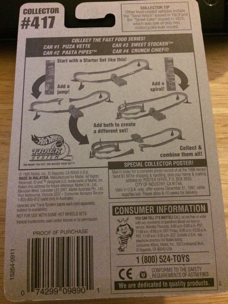 Pasta Pipes - Fast Food Series toy car collectible - Main Image 2