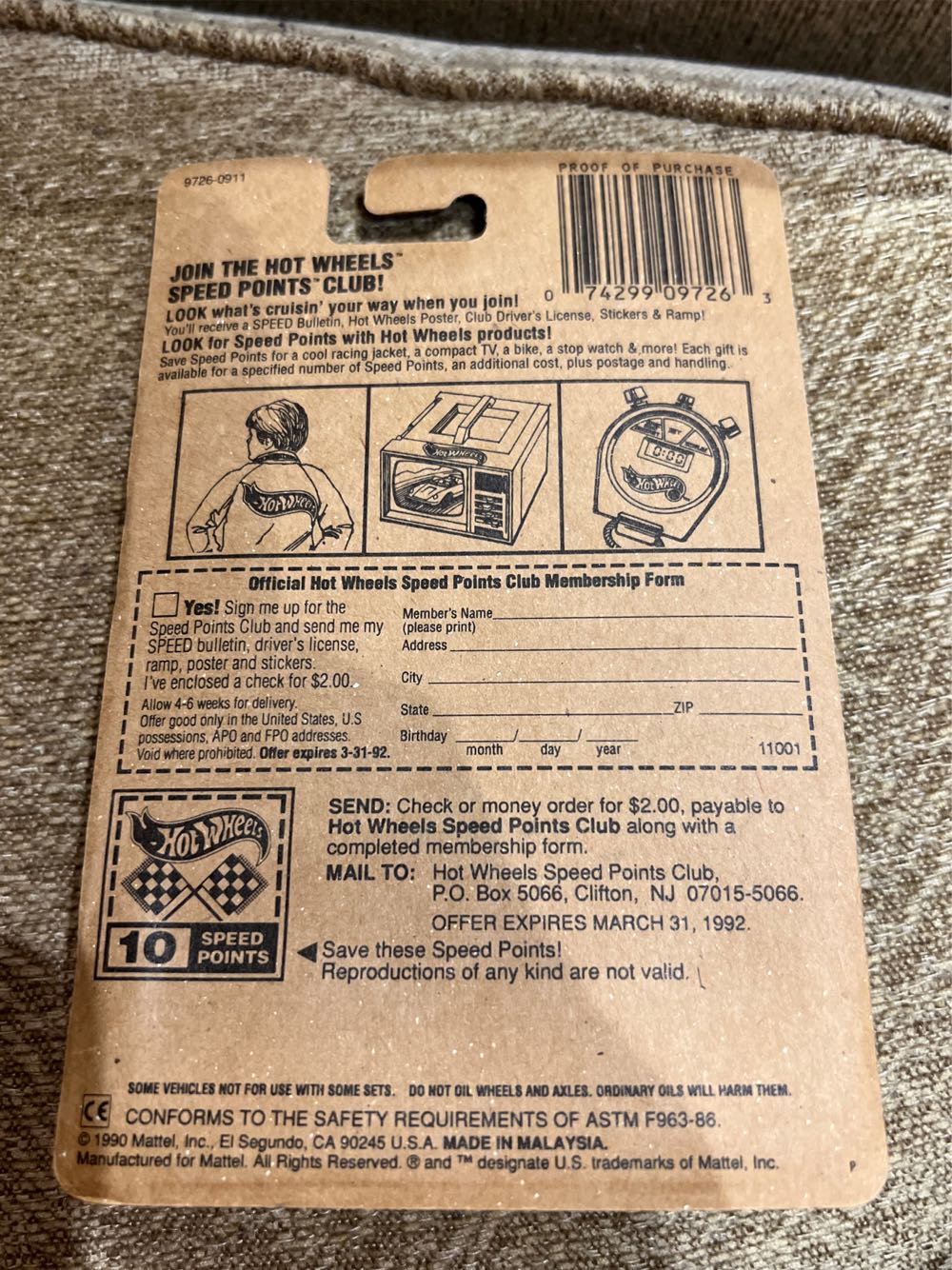 BMW 323 - Blue Card toy car collectible - Main Image 3