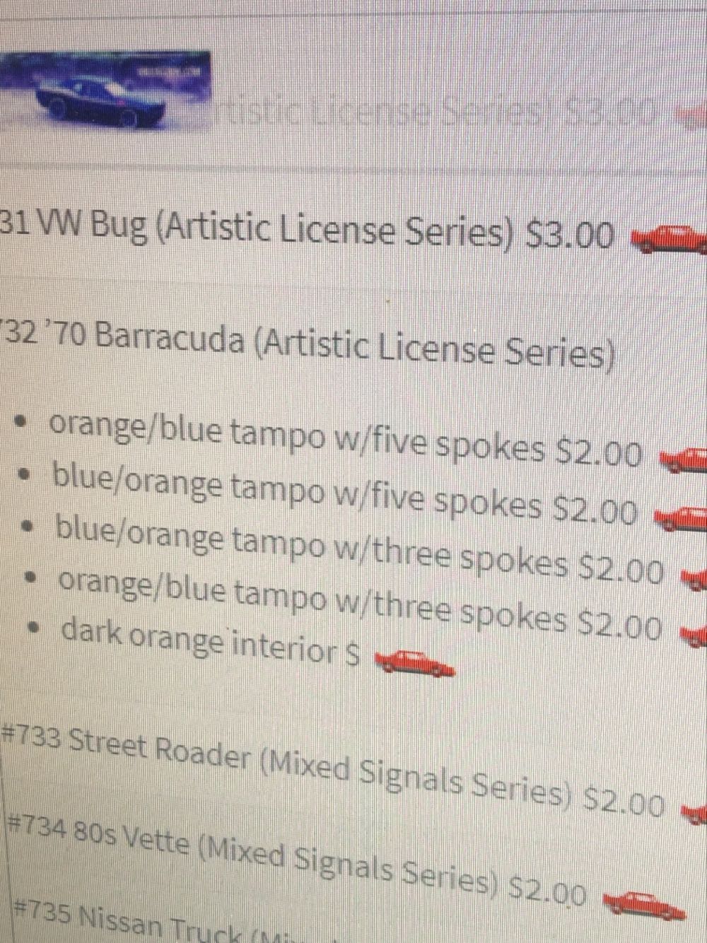 Plymouth Barracuda 1970 - Artistic License Series toy car collectible - Main Image 3