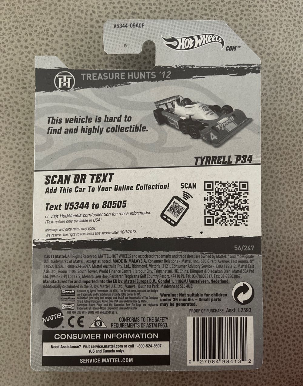 Tyrrell P34 - Treasure Hunts ’12 toy car collectible - Main Image 2