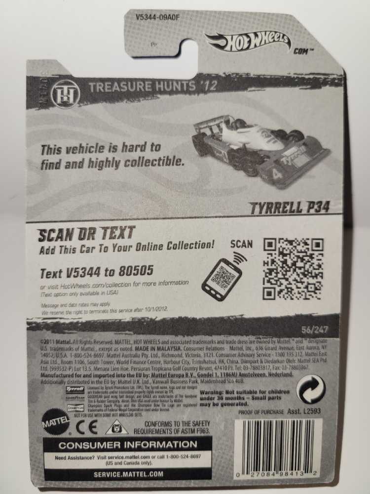Tyrrell P34 - Treasure Hunts ’12 toy car collectible - Main Image 4