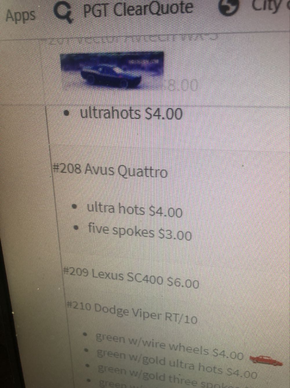 Avus Quattro - Blue Card toy car collectible - Main Image 2