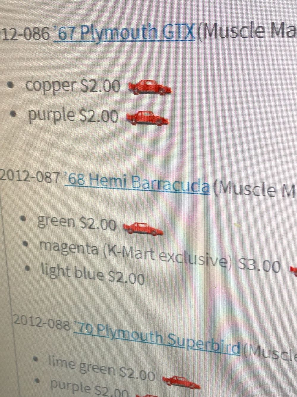 1968 Plymouth Hemi Barracuda - 2012 Muscle Mania toy car collectible - Main Image 3