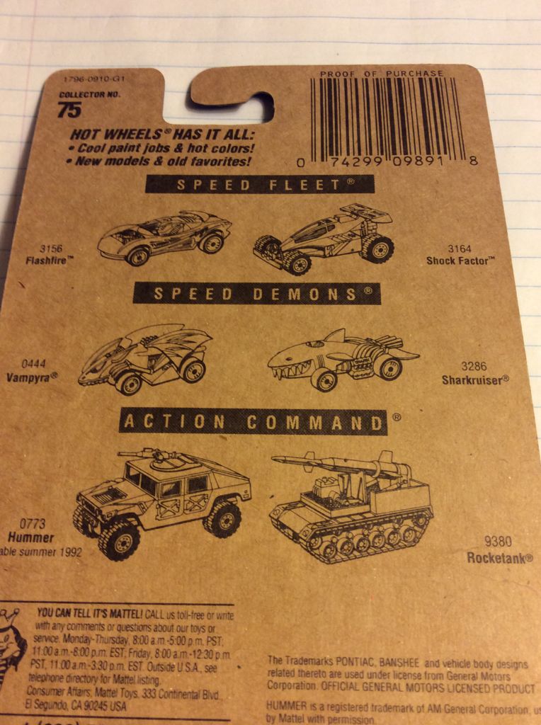 Pontiac Banshee - Blue Card toy car collectible - Main Image 2