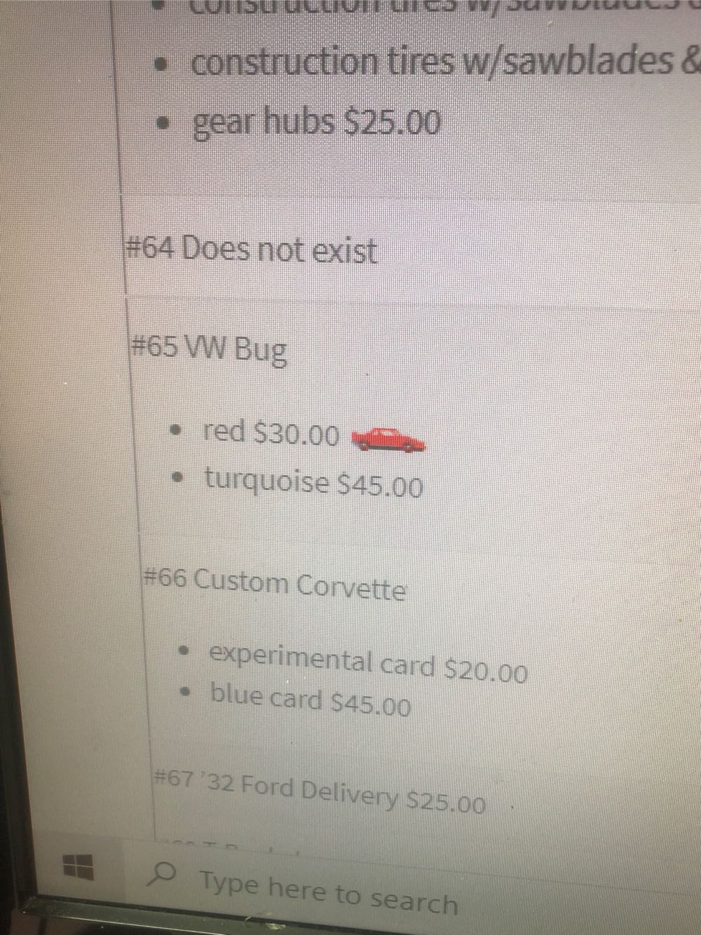 VW Bug - Blue Card toy car collectible - Main Image 2