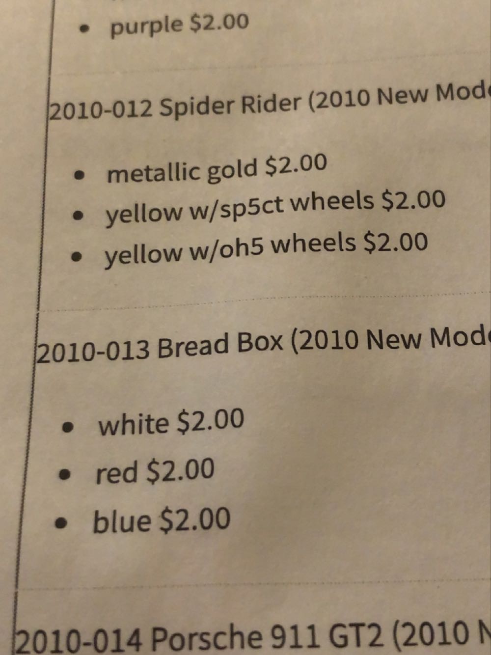 Bread Box - New Models 2010 toy car collectible - Main Image 3