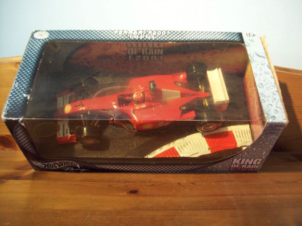 Ferrari F2001, #1, M. Schumacher, King Of Rain 2001, LE 04375/14999, Hot Wheels, 56133, 1:18 - Hot Wheels toy car collectible [Barcode 074299561337] - Main Image 1