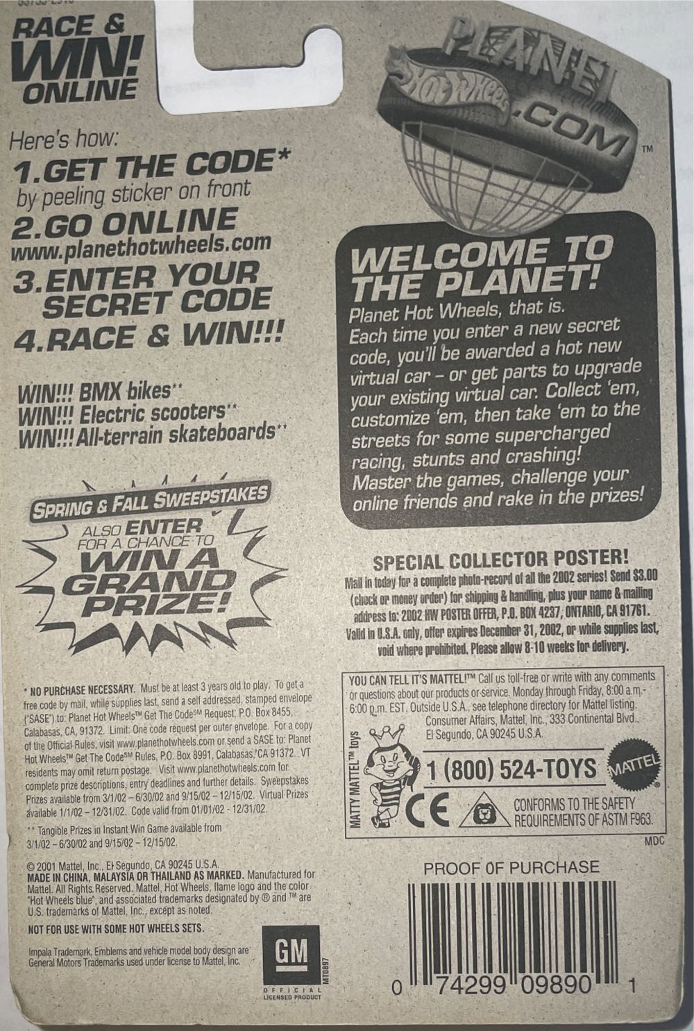 ‘65 Impala Lowrider - 2001 - HW Mainline toy car collectible - Main Image 3