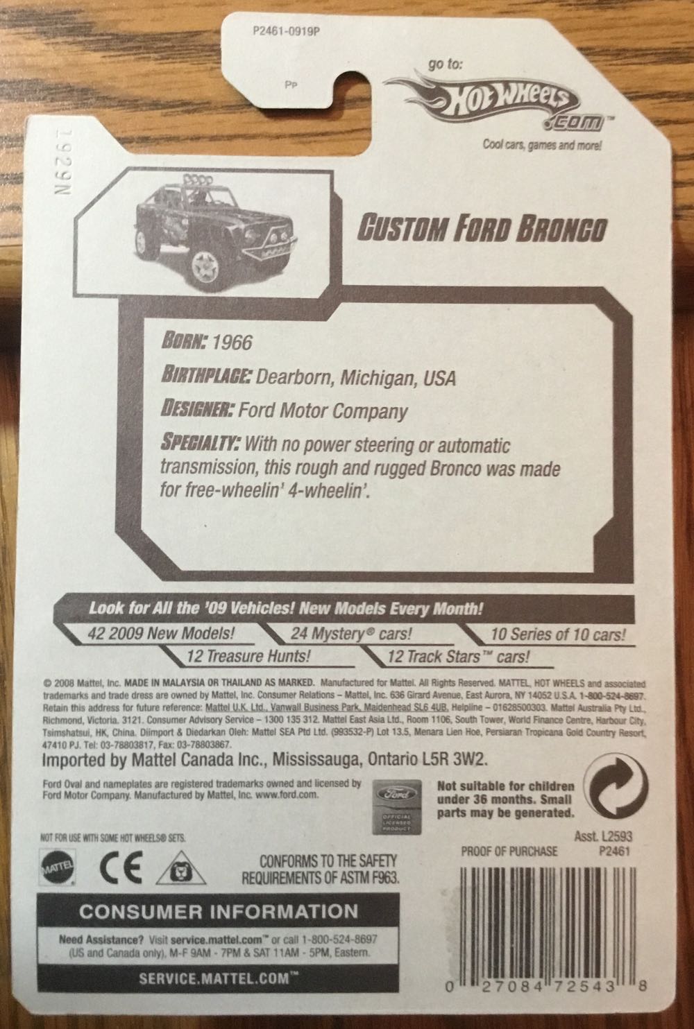 Custom Ford Bronco - Rebel Rides toy car collectible - Main Image 3