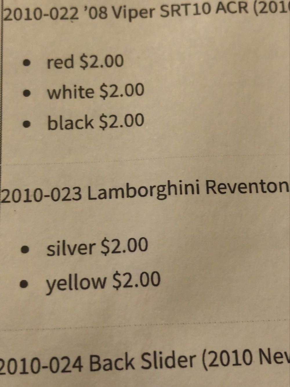 Lamborghini Reventón - ’10 New Models toy car collectible - Main Image 3