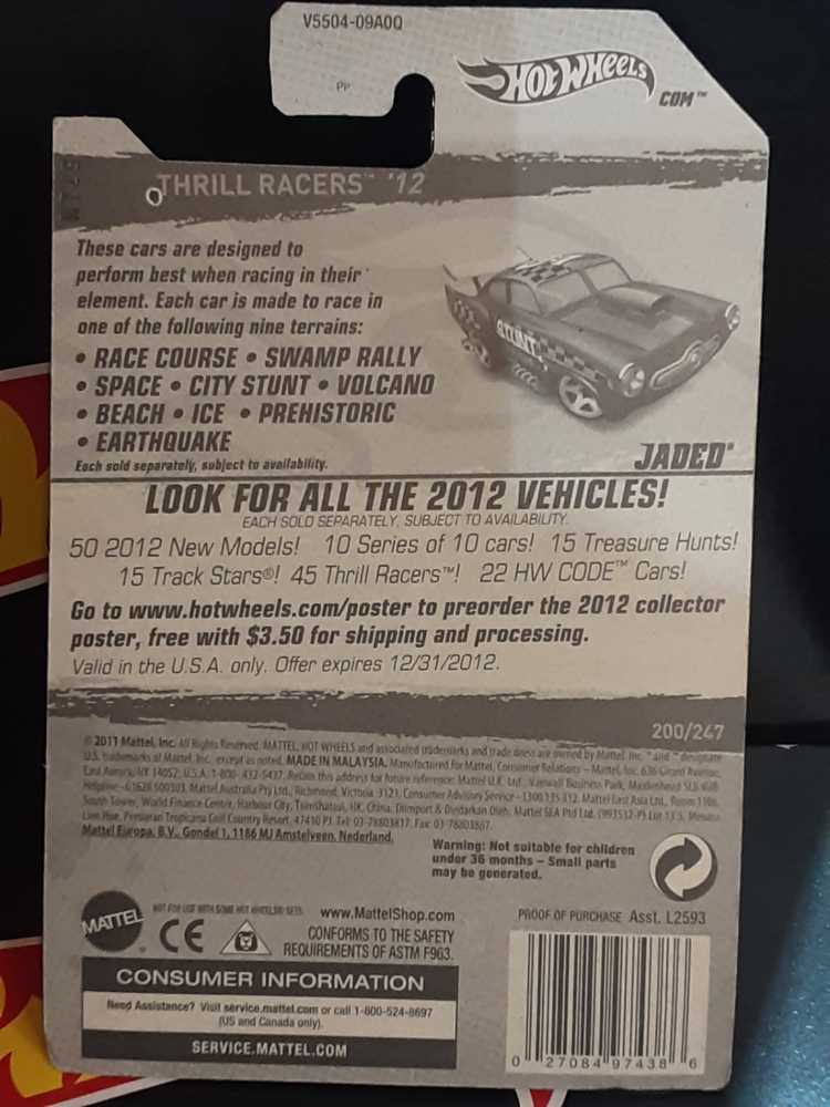 Jaded (Loose) - Thrill Racers toy car collectible - Main Image 3