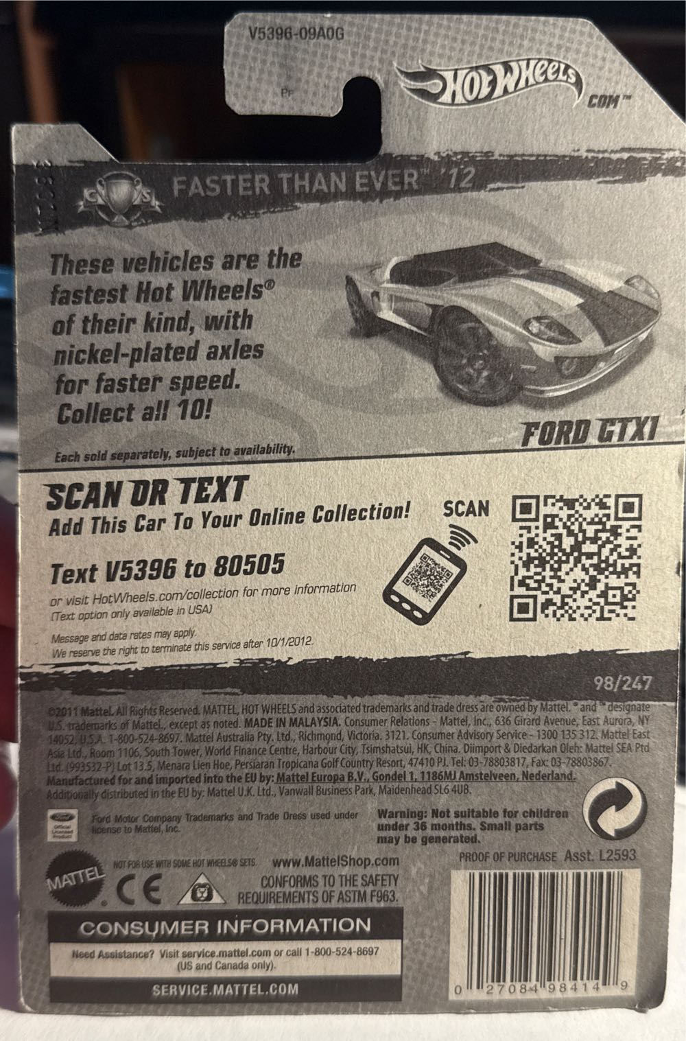 Ford GTX1 (Loose) - Faster Than Ever toy car collectible - Main Image 3