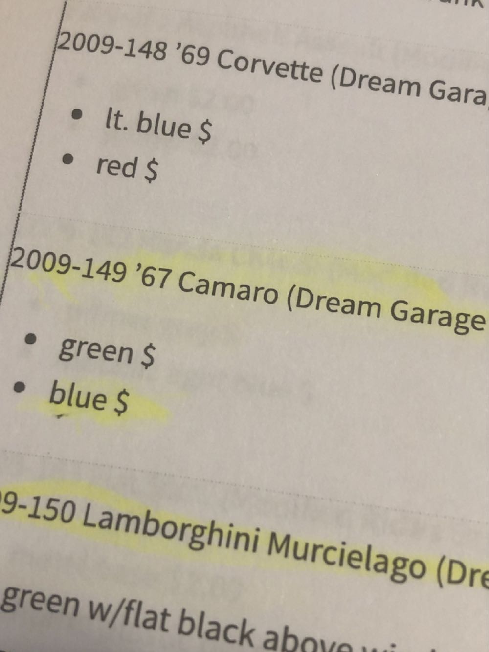‘67 Camaro - 2009 - HW Dream Garage™️ ‘09 toy car collectible - Main Image 3