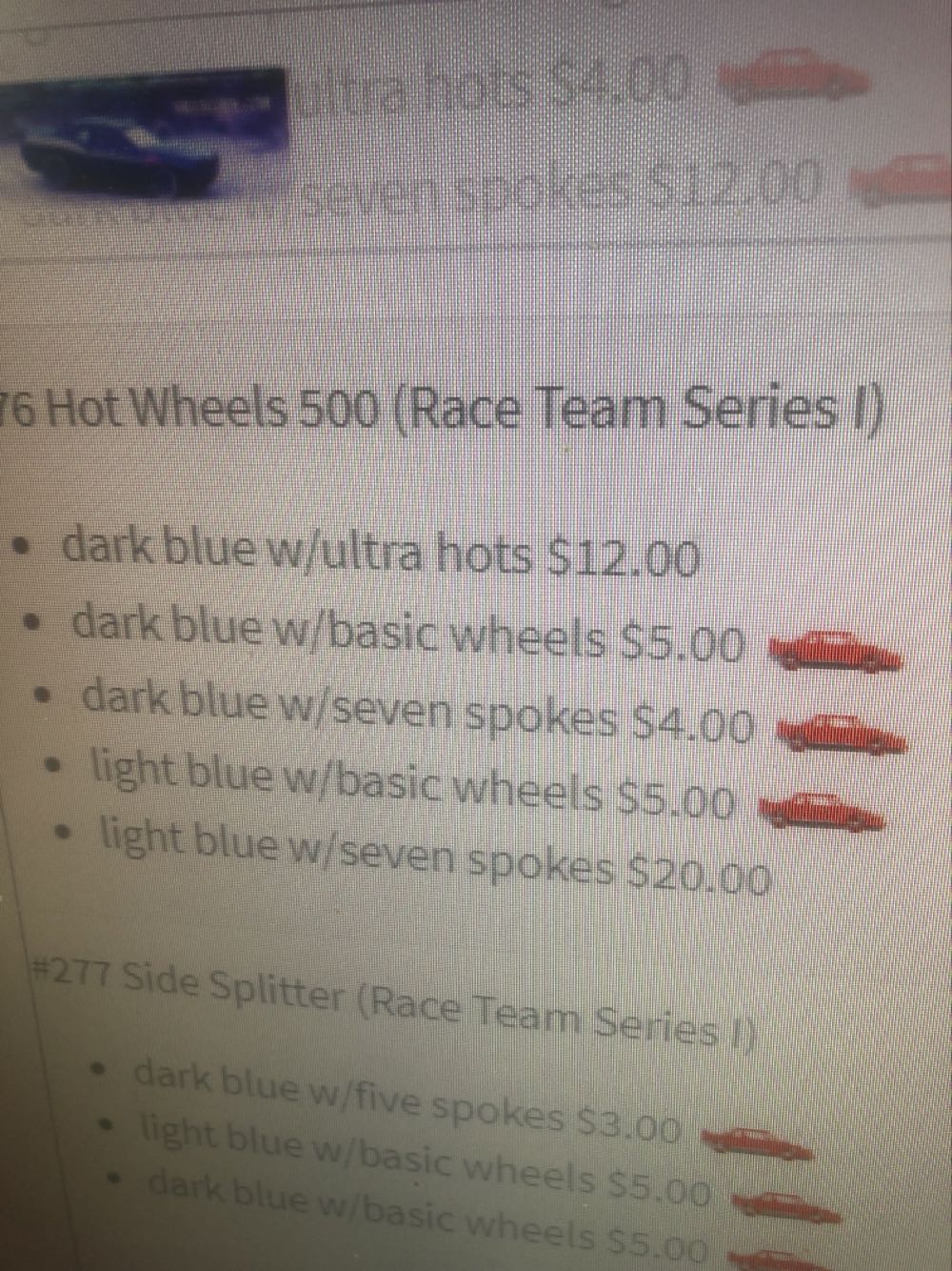 Hot Wheels 500 - 1995 Race Team Series toy car collectible - Main Image 3