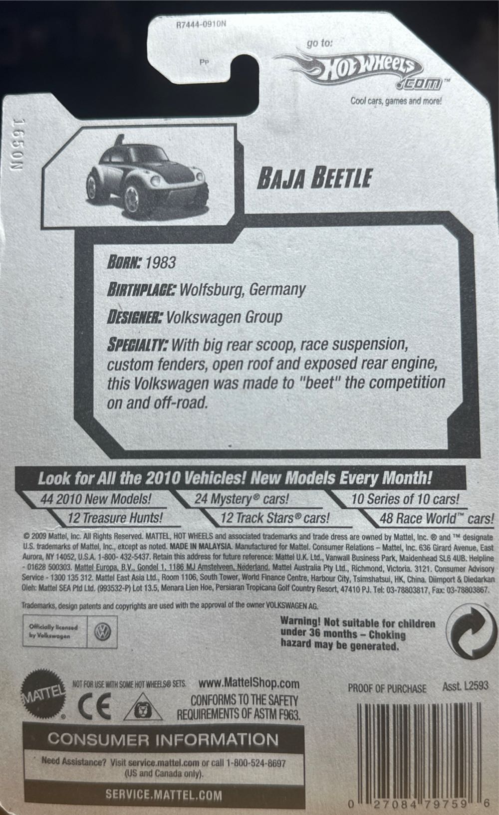 Baja Beetle - Treasure Hunts ’10 toy car collectible - Main Image 2