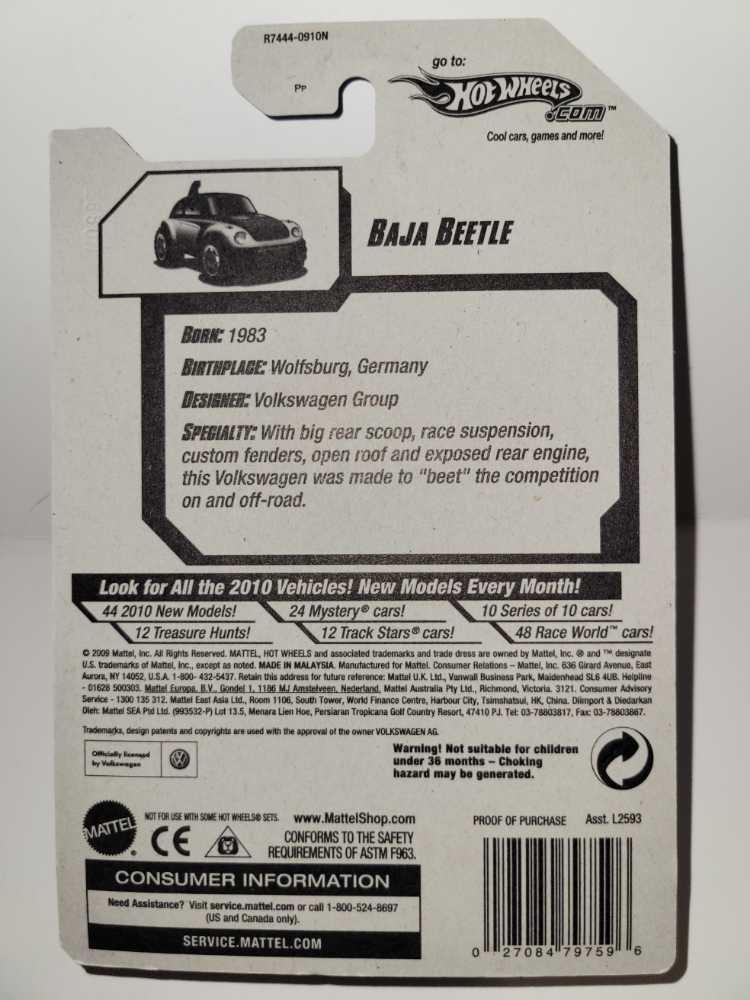 Baja Beetle - Treasure Hunts ’10 toy car collectible - Main Image 4