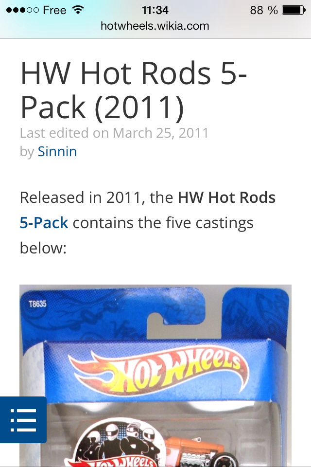 Hot Wheels - Metrorail Nash Metropolitan - HW Hot Rods 5-pack toy car collectible - Main Image 2