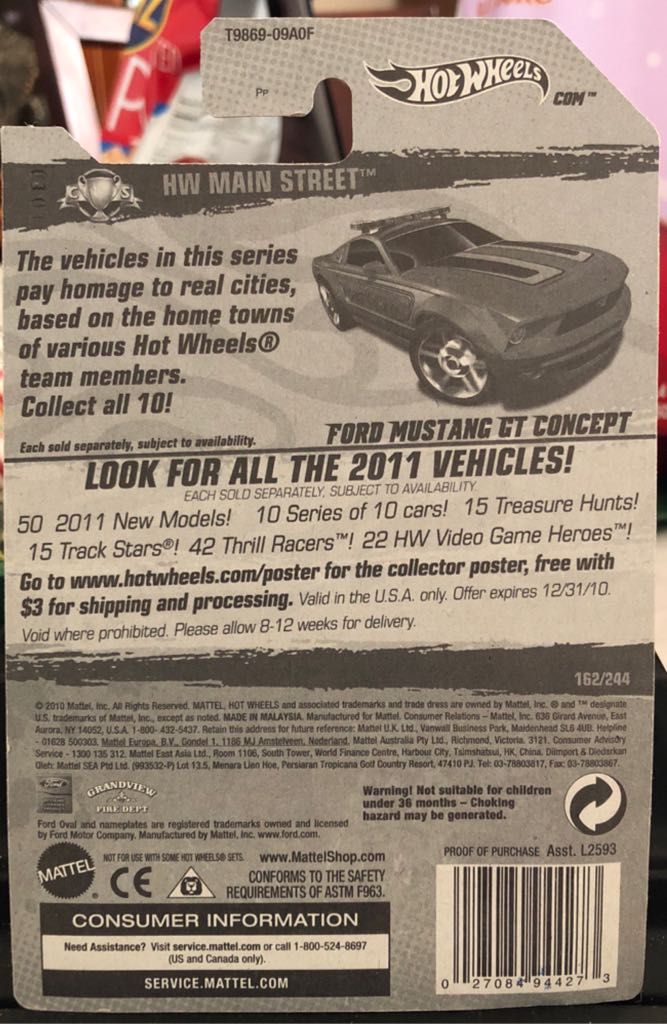 2003 Ford Mustang GT Concept - HW Main Street toy car collectible - Main Image 2