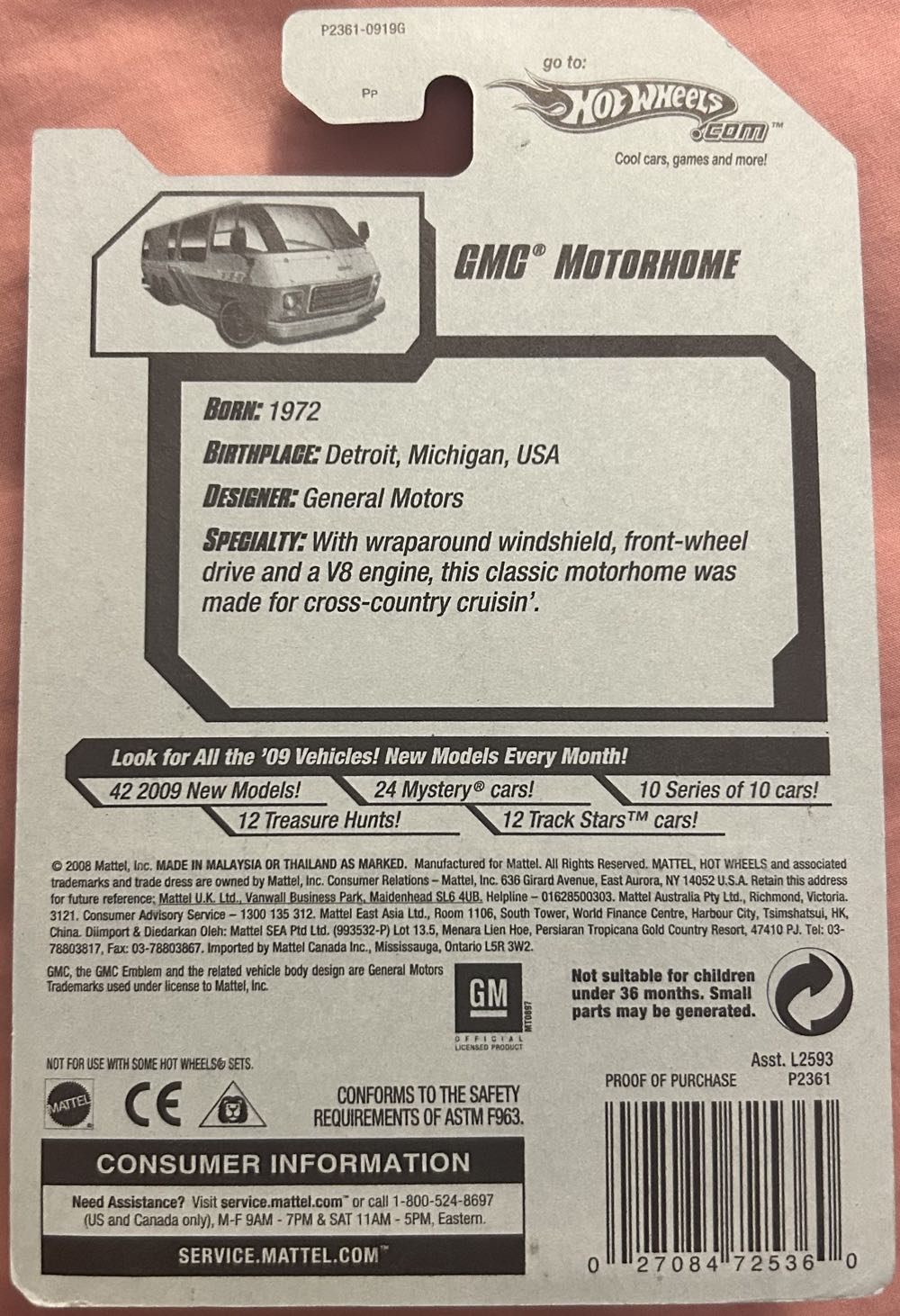 GMC Motorhome - Treasure Hunts ‘09 toy car collectible - Main Image 2