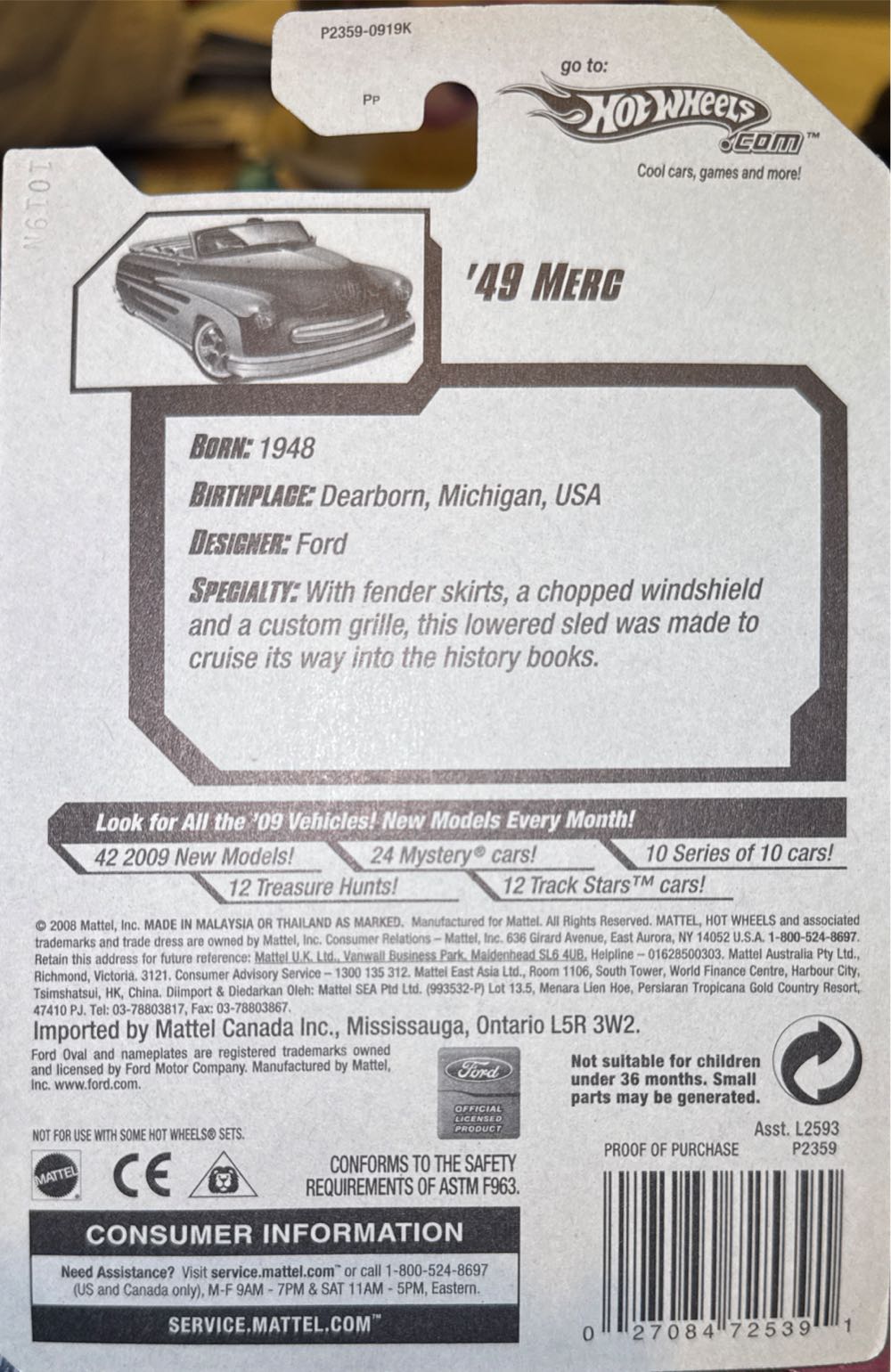 Merc ‘49 (TH) - Treasure Hunt toy car collectible - Main Image 3