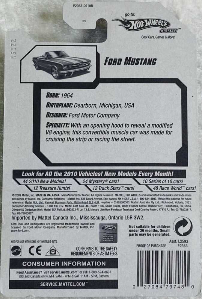 Ford Mustang - Trea$ure Hunt$ ‘09 toy car collectible - Main Image 3