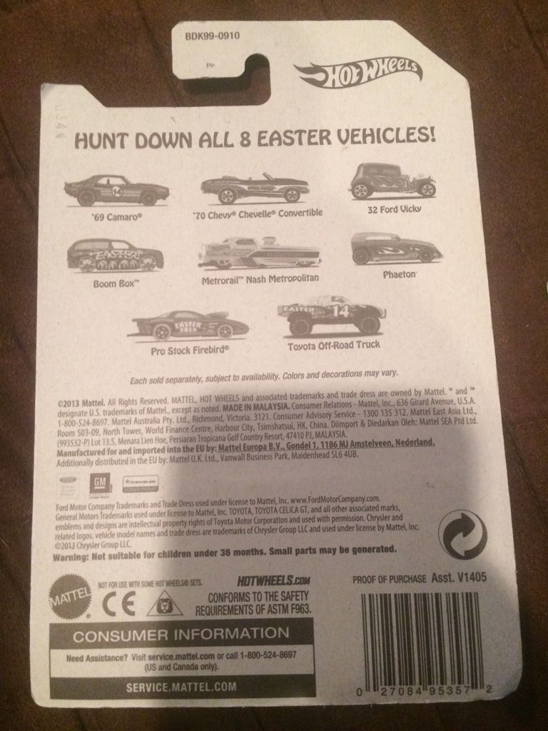 69 Camaro  - 2014 Easter toy car collectible - Main Image 2