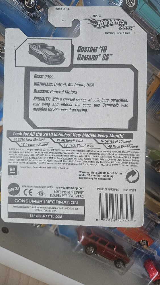 38/44 Custom 10 Camaro SS - 2010 - HW New Models ‘10 toy car collectible - Main Image 2