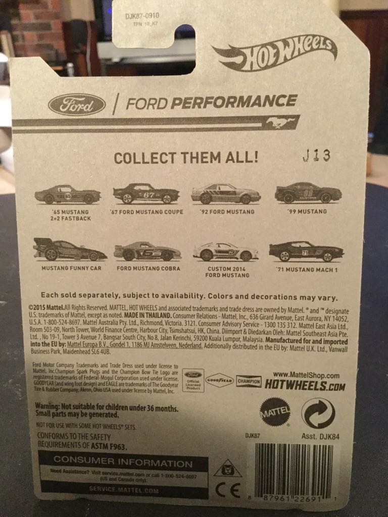 92 Ford Mustang - 2016 Ford Performance toy car collectible - Main Image 2