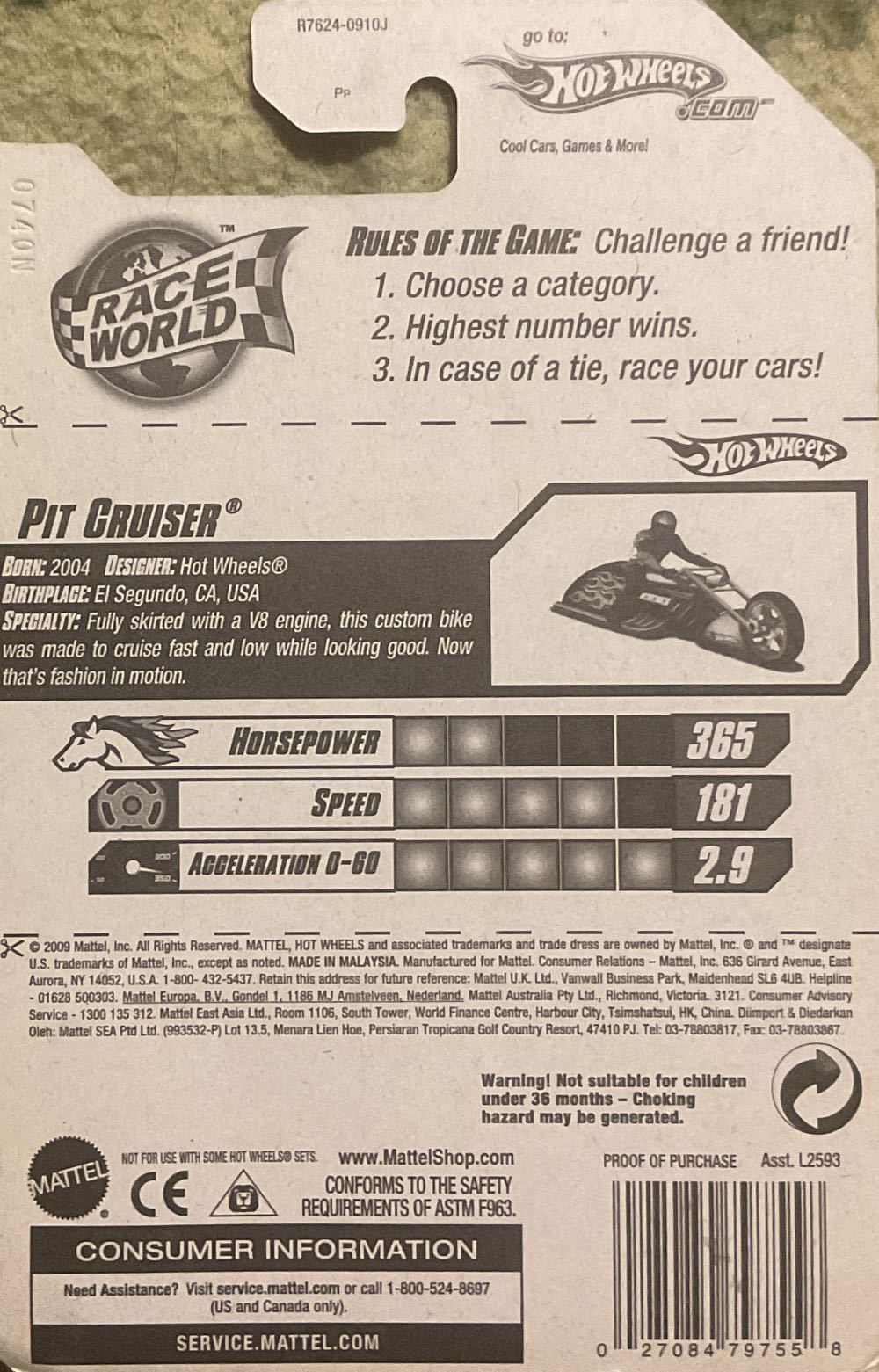 Pit Cruiser - 2010 Race World Highway toy car collectible - Main Image 3