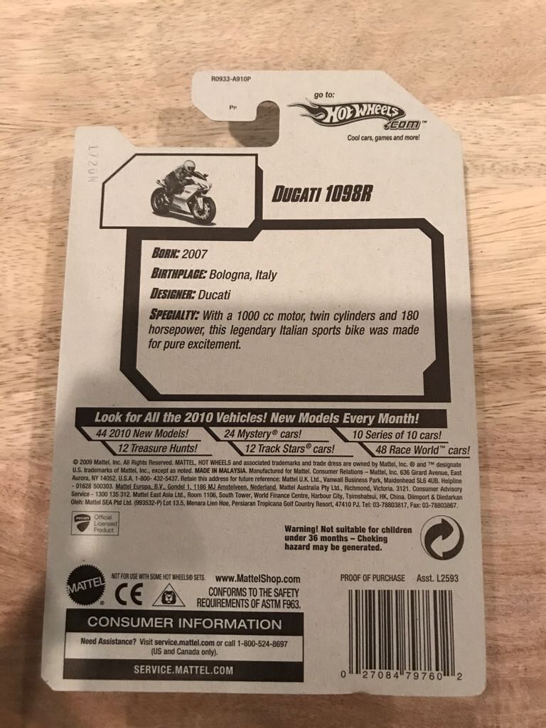 Ducati 1098R - 2010 New Models toy car collectible - Main Image 2