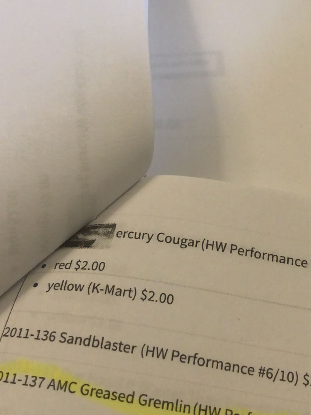 ‘68 Mercury Cougar - HW Performance 11 toy car collectible - Main Image 3