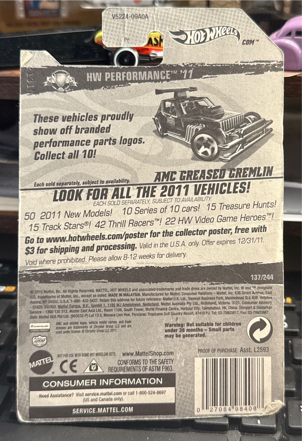 AMC Greased Gremlin - 2011 HW Performance #07 toy car collectible - Main Image 3