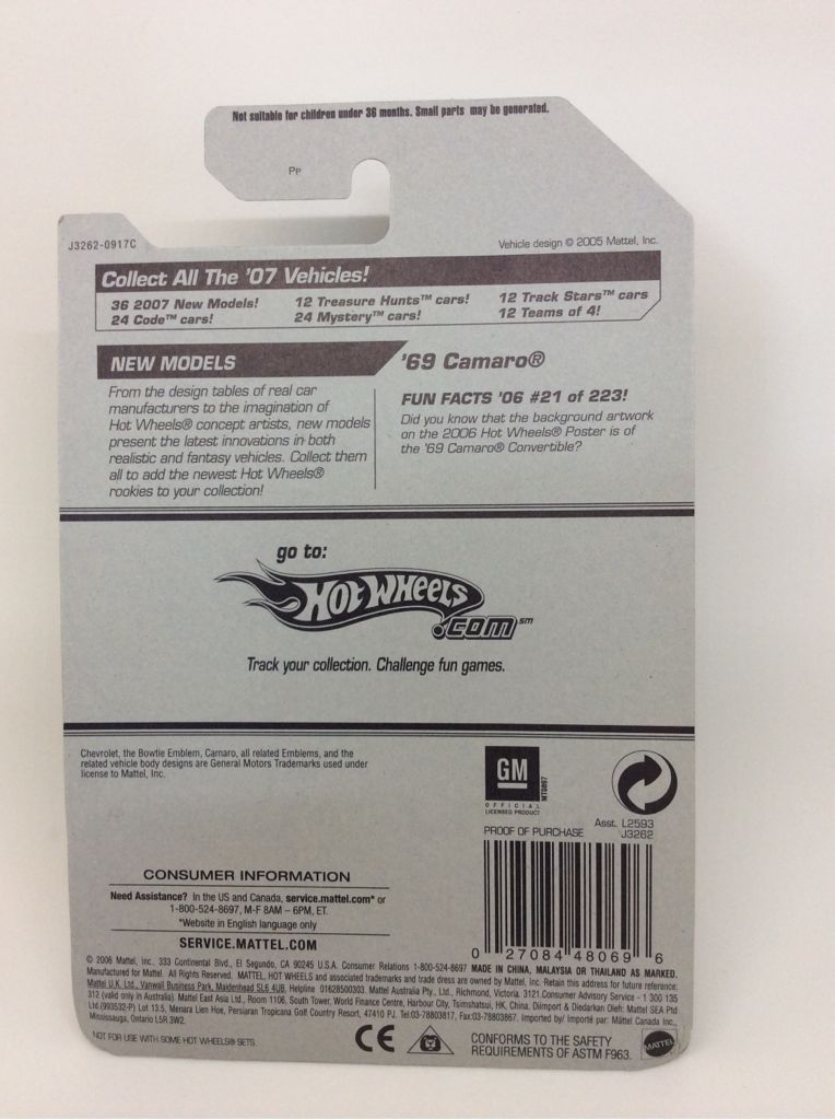 ’69 Camaro - HW WORKSHOP toy car collectible - Main Image 2