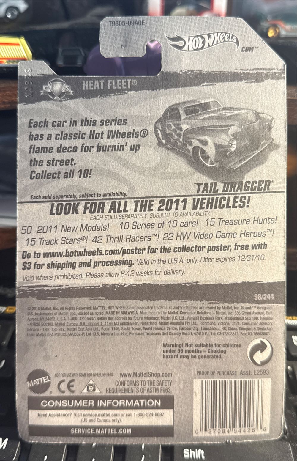 Tail Dragger - ’11 Heat Fleet toy car collectible - Main Image 3