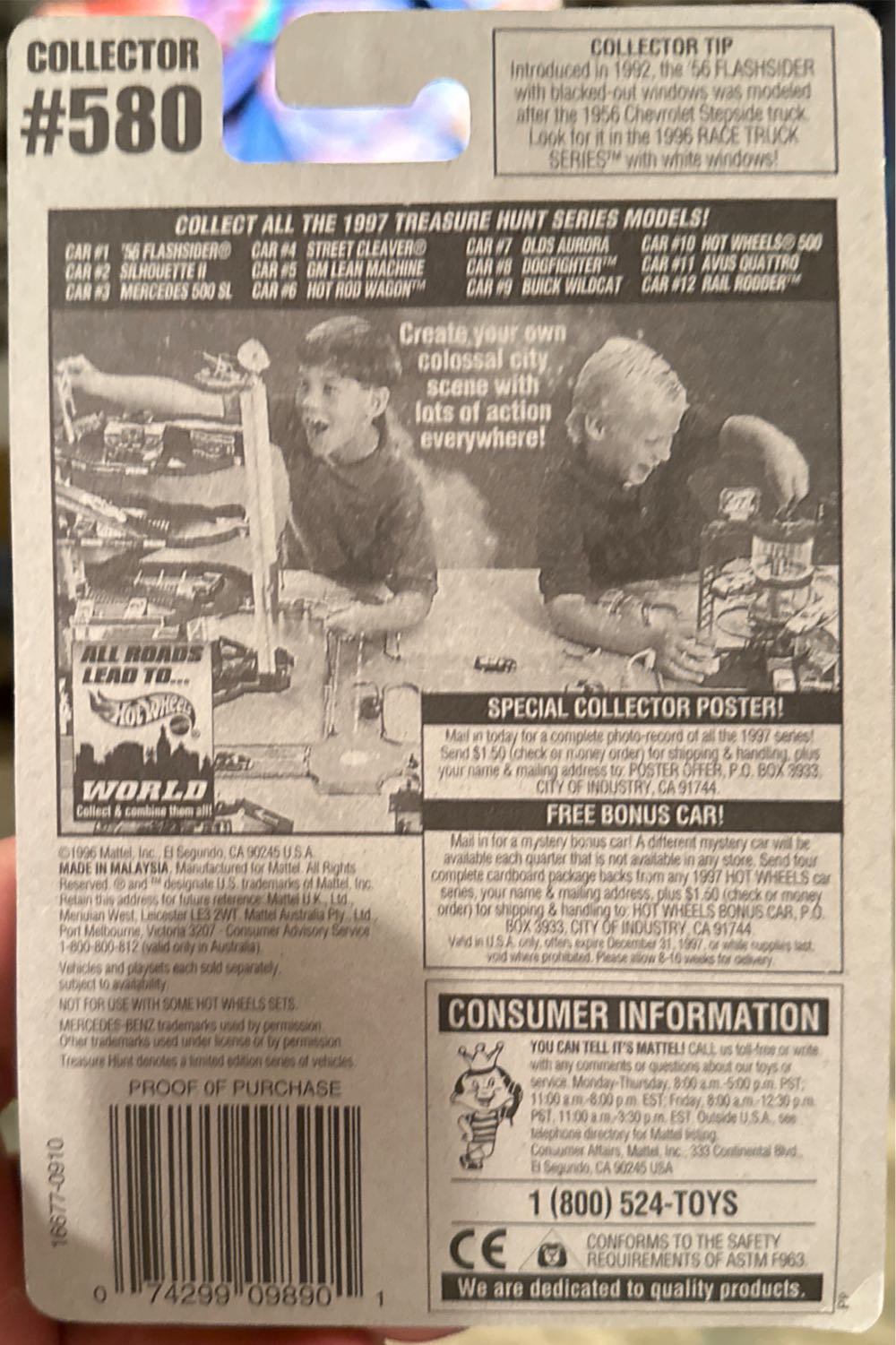 Mercedes 500 SL (TH) - 1997 Treasure Hunt Series toy car collectible - Main Image 3