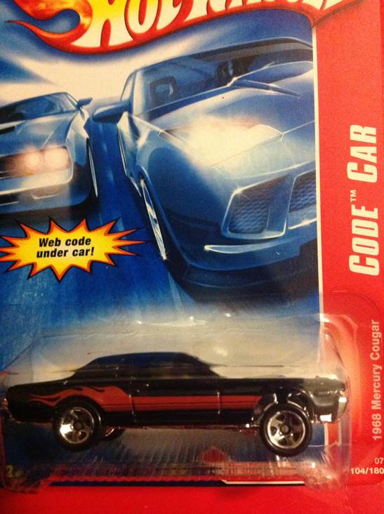 1968 Mercury Cougar - 2007 - HW Code Car toy car collectible - Main Image 2