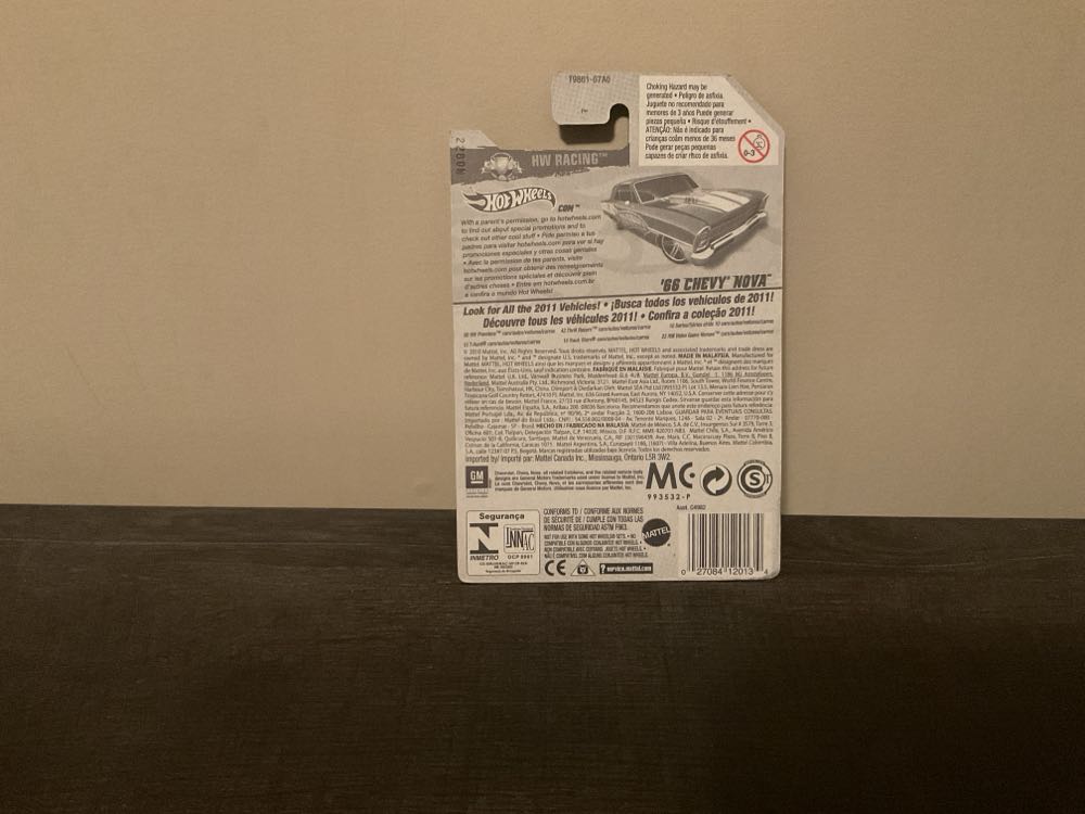 2011 ’66 Chevy Nova - HW Racing toy car collectible - Main Image 2