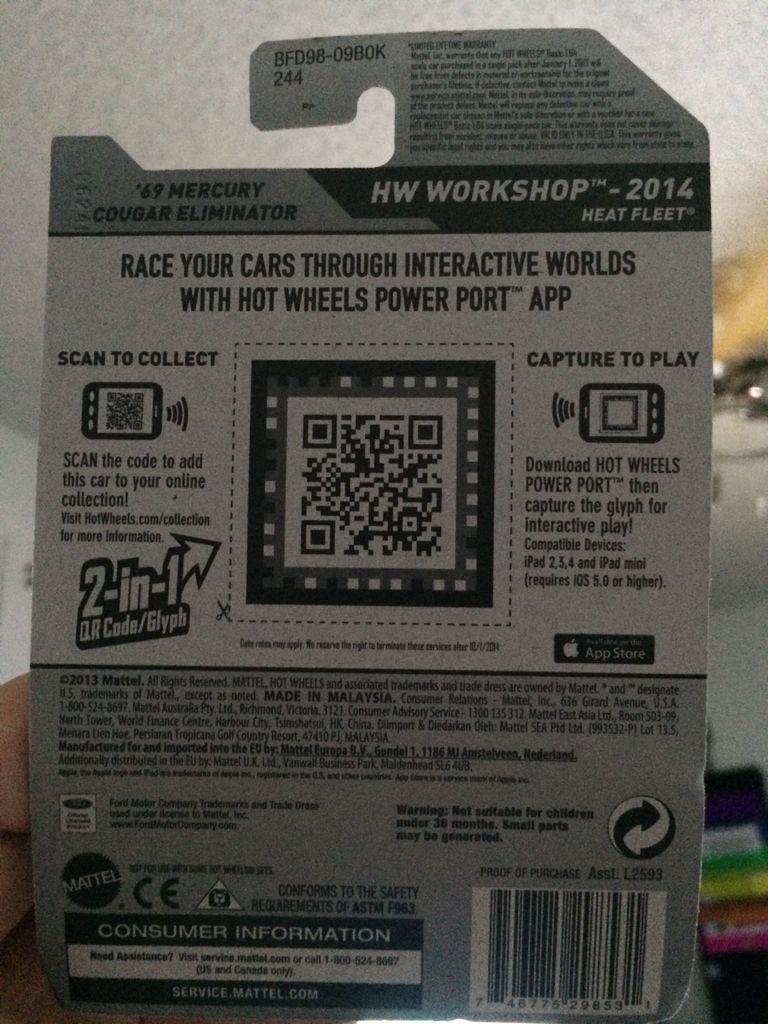 ’69 Mercury Cougar Eliminator - HW Workshop - 2014 Heat Fleet toy car collectible - Main Image 2