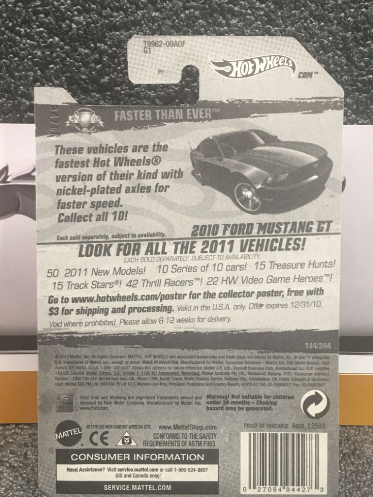 2010 Ford Mustang GT - Faster Than Ever toy car collectible - Main Image 2