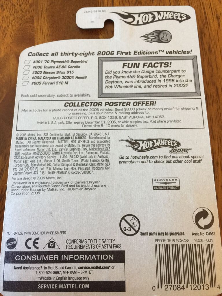 ’70 Plymouth Superbird - 2006 First Editions toy car collectible - Main Image 2