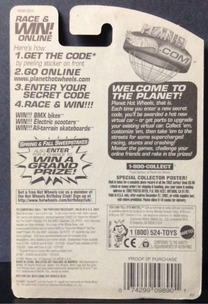 Honda Spocket - 2002 Hot Wheels toy car collectible - Main Image 2