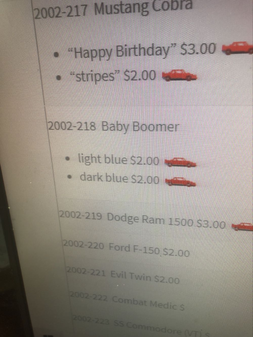 Baby Boomer - 2002 - Mainline toy car collectible - Main Image 3