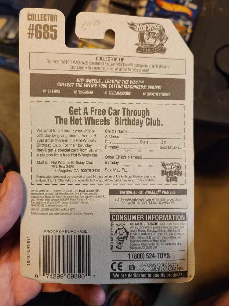 1957 Ford Thunderbird - Tattoo Machines Series toy car collectible - Main Image 4