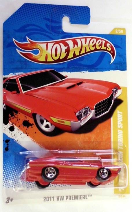 ’72 Ford Gran Torino Sport - 2011 HW Premiere toy car collectible - Main Image 2