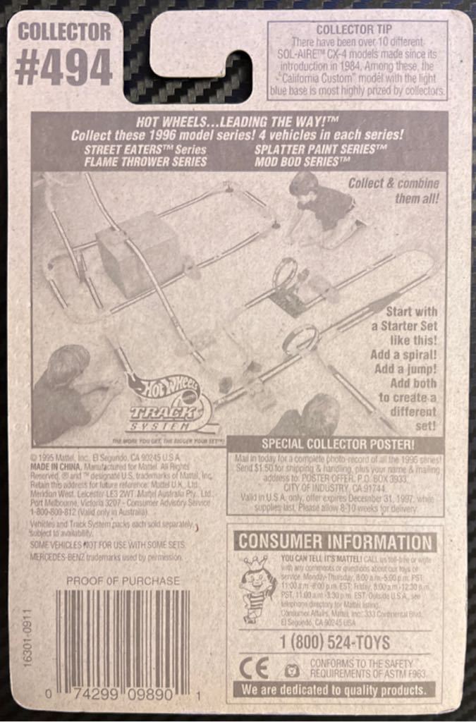 Mercedes 500SL - 1996 Mainline Cars toy car collectible - Main Image 2