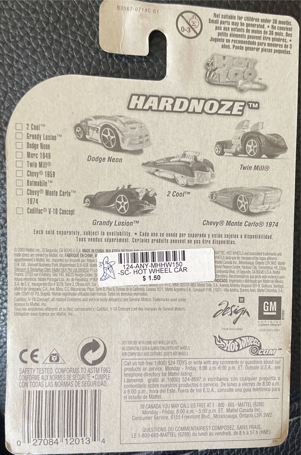 Cadillac ‘03 V-16 Concept “Hardnoze” - 2004 First Editions toy car collectible - Main Image 3