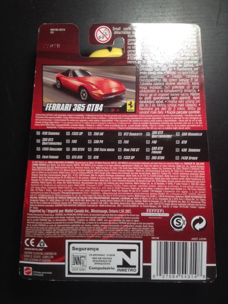 Ferrari 365 GTB4 - 2008 Hot Wheels Ferrari Series toy car collectible - Main Image 2